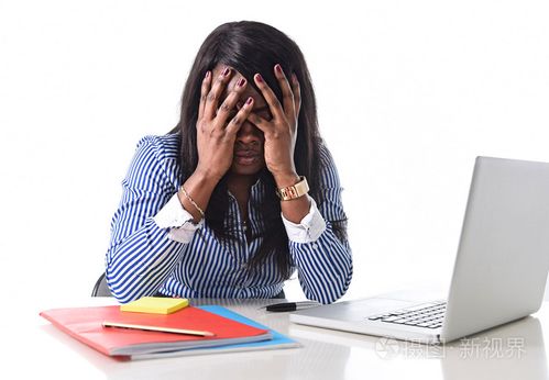的非洲裔美国种族强调女人患上抑郁症在工作