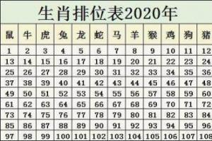 十二生肖排列顺序2024年生肖排位表
