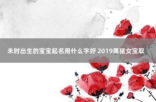 未时出生的宝宝起名用什么字好 2023属猪女宝取名