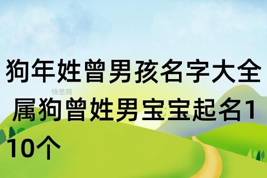 狗年姓曾男孩名字大全 属狗曾姓男宝宝起名110个