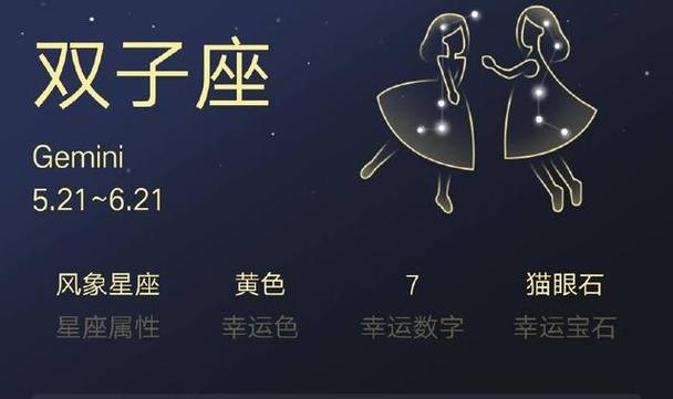 日:星期二幸运物:双数事物幸运花:羊齿蕨,仙人掌,紫玫瑰双子座的人