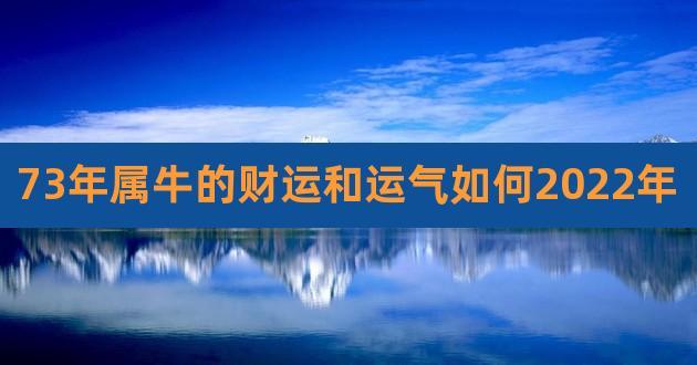 73年属牛的财运和运气如何2023年