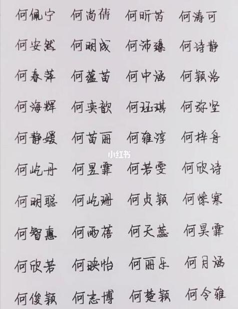 何姓宝宝起名字(何姓宝宝起名字大全)