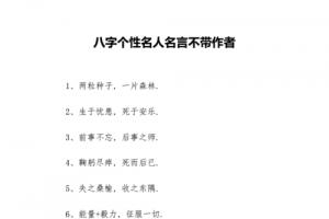 八字个性名人名言不带作者.docx 9页