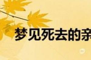 梦见死去的亲人和自己在一起是什么预兆