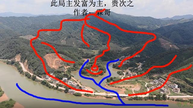 寻龙中发现一条巨蛇出江形风水宝地