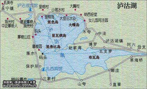 云南泸沽湖景点导游图
