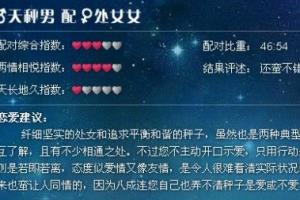 xd20级 2024-11-21 回答 男生星座:天秤座 vs 女生星座:处女