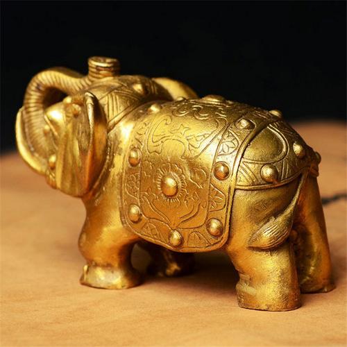 风水纯铜大象摆件吸水象招财象铜象招财旺事业居家工艺饰品