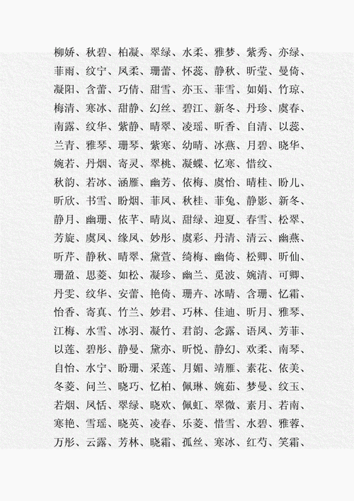 3,幻想づ.4,念旧づ.5,过去的岁月づ. 好听的单字名字女孩.6,。的一个.