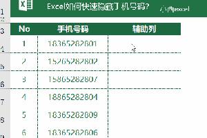 excel如何快速隐藏手机号码?