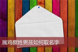 属鸡蔡姓男孩如何取名字_鸡宝宝起名大全_安康起名网免费取名