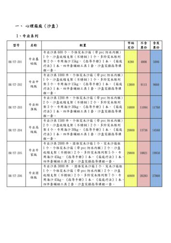 专业心理咨询室配备价目表