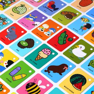 儿童阶梯英语认知配对卡片中英双语双面设计2-3-4-56单词启蒙玩具