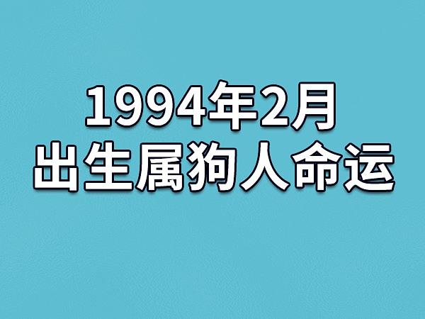 1994年2月出生属狗人命运