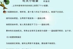 「小说推荐」非重生古言.旺夫小哑妻