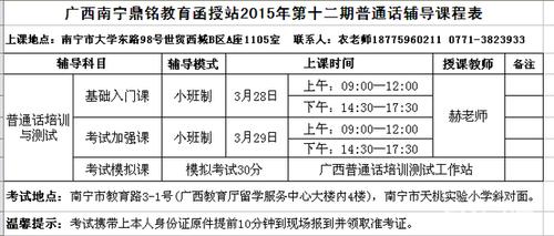 3月28-29日普通话测试培训火热开班报名