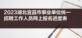 2023湖北宜昌市事业单位统一招聘工作人员网上报名进度表