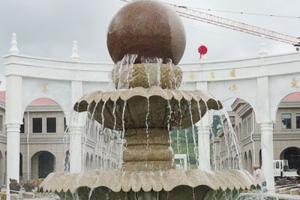 黄金麻风水球大型风水球喷泉雕塑图片