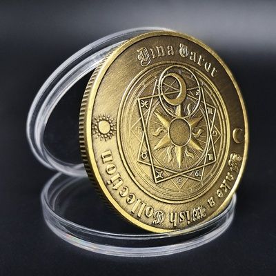 赛可优 塔罗牌币青古铜纪念币收藏星座幸运许愿40mm硬币 0mm硬币
