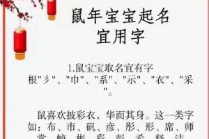 属鼠取名宜用字大全,属鼠取名要用什么部首好