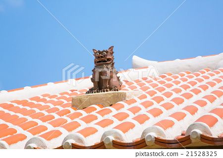 石狮子 首页 照片 住宅_室内装饰 房子外部 屋顶 冲绳 红屋瓦 石狮子