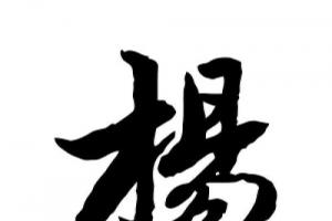 行书杨字