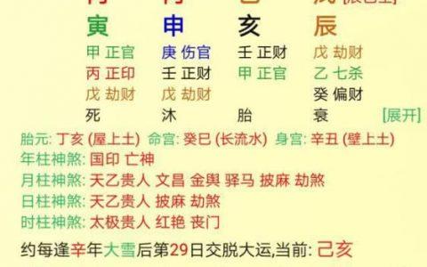 八字终身运程详批算命,算八字,能看出未来十