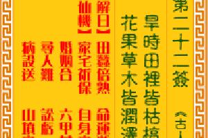 观音灵签22 观音灵签解签22: 六郎逢救观音灵签解签