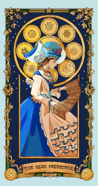 tarot塔罗牌 女祭司(the high priestess)