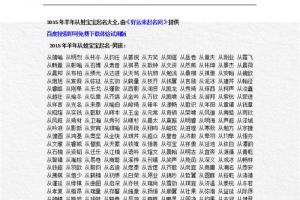 2024年羊年从姓宝宝起名大全以和从姓男女宝宝名字.doc