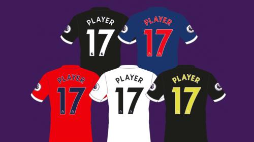 《太阳报》报道,英超官方在新赛季推出五种不同的球衣号码和球员名字