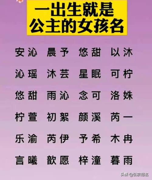 宝宝起名:一出生就是公主的女孩名字,爸爸必须努力