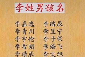 宝宝起名:李姓男孩名字,王姓女孩名字