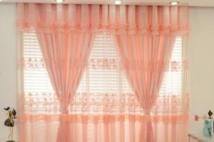 满天下窗帘 韩式玉粉色精品蕾丝结婚公主房风客厅卧室飘窗遮光布mt005