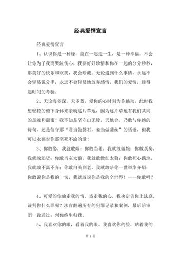 经典爱情宣言