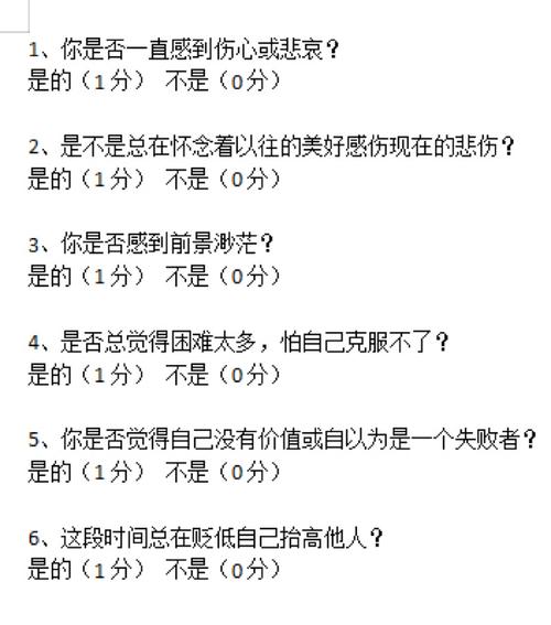 抑郁症测试题,30道题测一测你是否抑郁?_抑郁症_正能量_情感_心理学