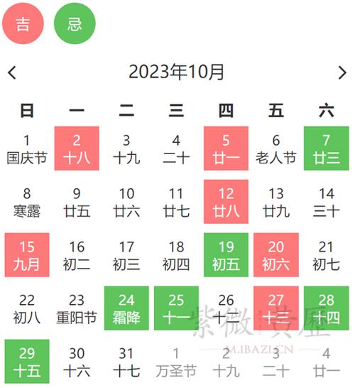 来自:>大奕吉祥>《黄历名词>2023年<a href='https://www.5955.cn/kaiyun/huangli/124.html' target='_blank'>10月</a>买车提车吉日2023年9月买车提